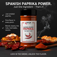 spoonful of SPQR Seasonings smoked paprika ready to season with deep smoky flavor