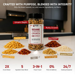 SPQR Seasonings close-up texture revealing sesame bits and crunchy benefit
