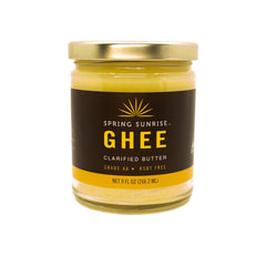 Spring Sunrise jar front view showing label and shelf stability benefit