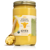 Spring Sunrise front jar view showing organic label and premium packaging benefit