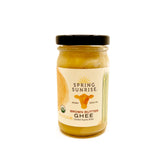 Spring Sunrise front jar showing label and organic brown ghee benefit