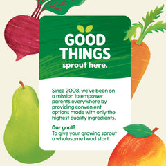Nutrition and ingredient label on Sprout PB & Yayz package showing organic certifications and allergen info