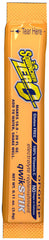 Sqwincher pouch front view showing orange single-serve, convenient on-site hydration