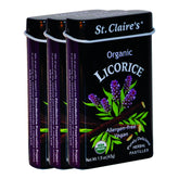 St. Claire's Organics front tin showing collectible design and convenient storage