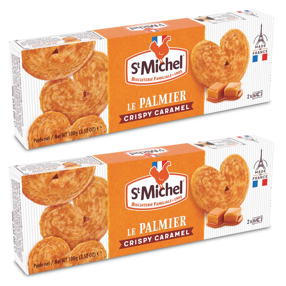 St Michel front packaging showing caramel palmiers and inviting sharing