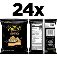 Stacy's close-up of chip texture showing baked pita crispness and seasoning for crunch