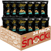 Stacy's front packaging of sea salt pita chips showing product branding and size benefit