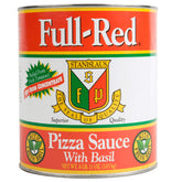 Stanislaus Full Red Pizza Sauce can front label showing brand and product benefits for kitchen efficiency