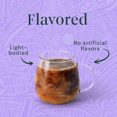 Creamy latte foam with Starbucks Cinnamon Dolce flavor highlighting rich aroma benefit