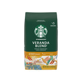 Starbucks Veranda front packaging showing the 18 oz bag and branding benefit of recognizable flavor