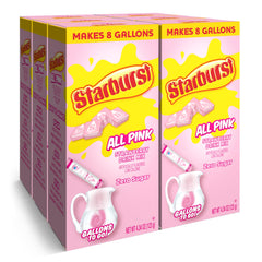 SINGLES TO GO! front packaging showing All Pink Strawberry benefit of quick gallon mixes