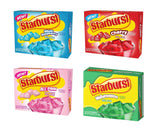 Starburst front packaging showing four flavor boxes and bright colors for easy selection