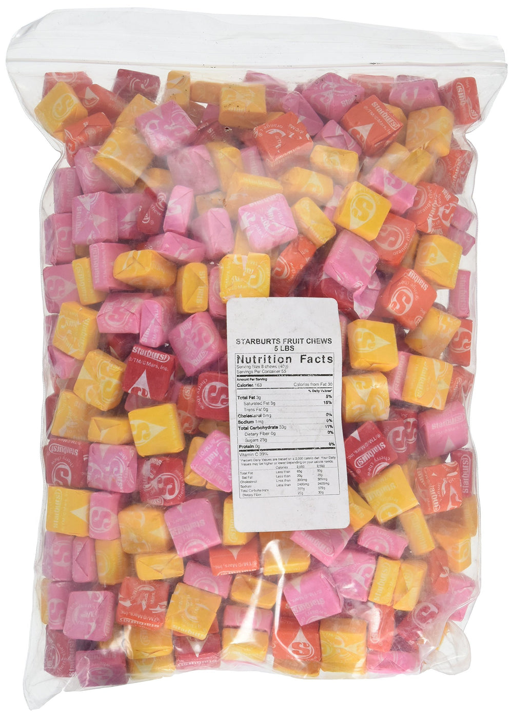 Starburst front packaging showing individually wrapped pieces and easy grab convenience