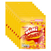 Starburst front packaging showing eight 8oz resealable bags for sharing