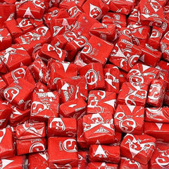 Starburst individually wrapped cherry chew closeup, brand texture and hygiene