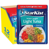 StarKist front pouch showing branding and convenient tear-top benefit