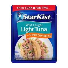 StarKist pouch being opened for tear-and-eat convenience and no draining