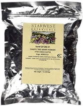 Starwest Botanicals front packaging 1 lb resealable bag showing certifications and benefits