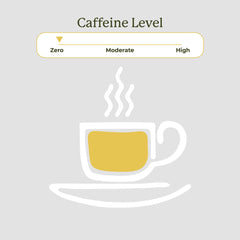 Brewed cup of Starwest Botanicals dandelion root tea showing deep amber color and warmth