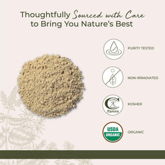Starwest Botanicals ginger powder in bowl beside baked cookies, illustrates baking flavor use