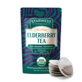 Starwest Botanicals front packaging showing 100 tea bags and organic label for convenience