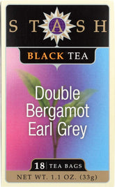 Stash double bergamot front packaging showing two 18ct boxes and freshness benefit