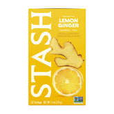 Stash lemon ginger front packaging showing product details and count benefit