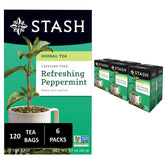 Stash peppermint front packaging showing product and pack size benefit