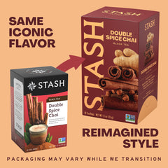 Stash tea bag in foil seal keeping freshness and aroma intact