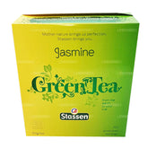 Stassen front packaging showing 100 tea bags and floral branding benefit convenience