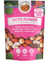 STEADYCRUNCH front packaging showing keto mixed nuts and benefits