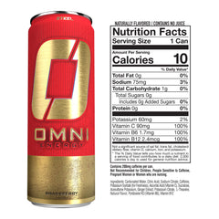 Steel Supplements OMNI Energy can close-up label highlighting ingredients and clean caffeine benefits