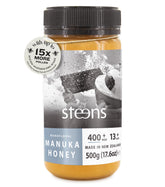Steens jar front view showing label and sealed lid, premium provenance benefit