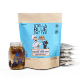 Stella Blue front packaging showing cinnamon sugar donut flavor and benefits