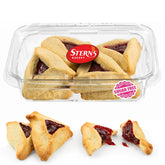 Stern's Bakery front packaging showing 10-count sugar-free strawberry Hamentaschen
