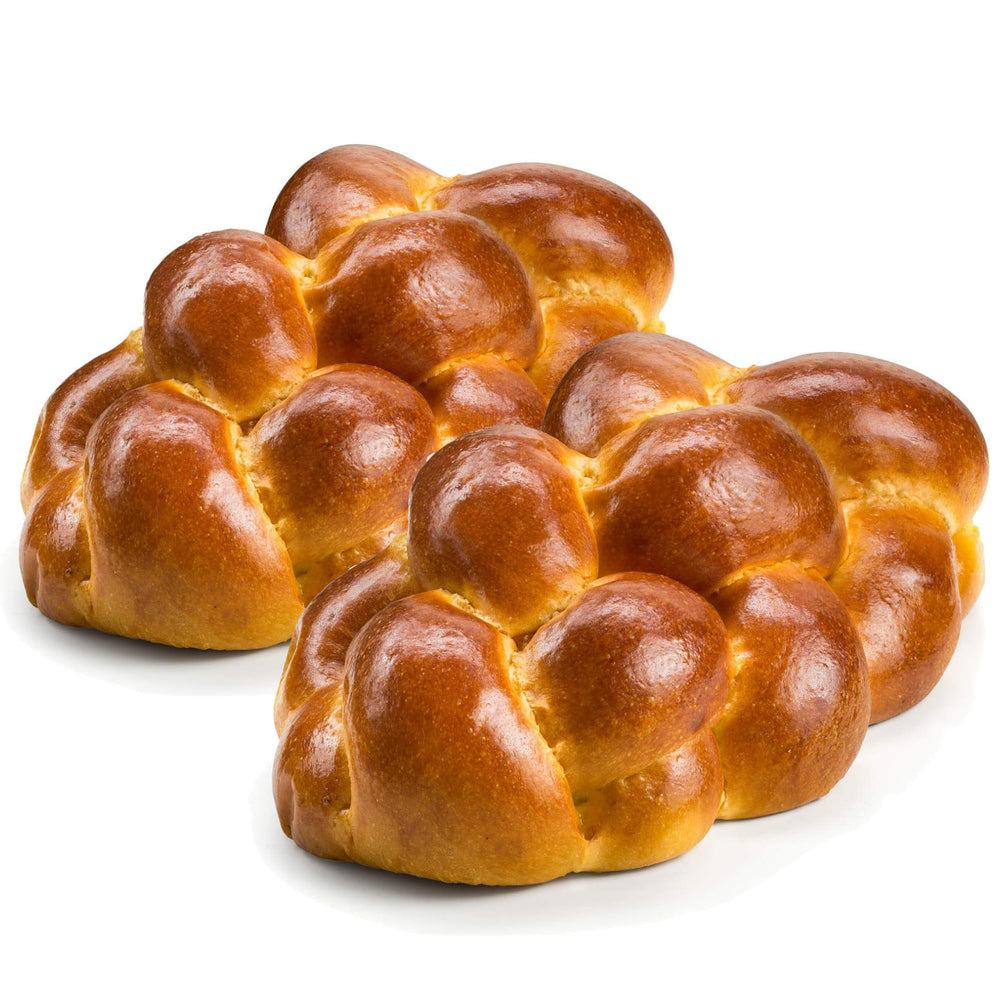 Stern's Bakery front-packaging showing two braided loaves, ready to serve