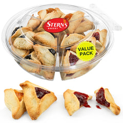 Stern's Bakery front packaging showing fresh hamentaschen and gifting appeal