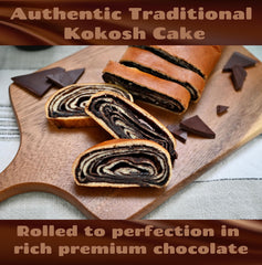 Stern's Bakery kokosh loaf served on plate, ready to enjoy with coffee