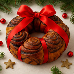 Stern's Bakery chocolate swirl detail highlighting decadent chocolate filling and bold contrast