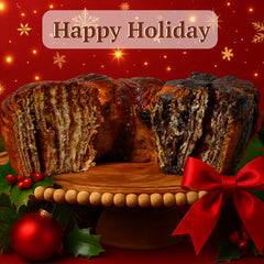 Stern's Bakery close-up slice revealing moist crumb and rich fillings for tempting texture