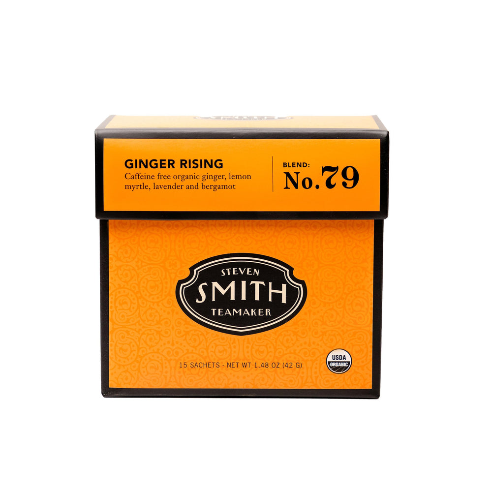 STEVEN SMITH TEAMAKER front packaging showing Ginger Rising No. 79 and benefits