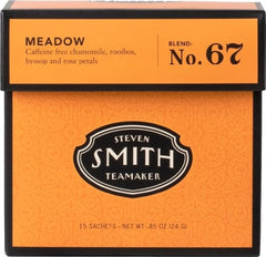 STEVEN SMITH TEAMAKER front packaging showing Meadow Chamomile sachets and benefits