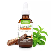 Stevia Select front bottle showing English toffee label and benefits