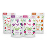 STEVITA front packaging showing four resealable pouches for convenient storage