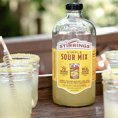 ChromaCast Stirrings label close-up highlighting ingredients and real juice benefit