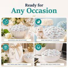 Stock Your Home thank you buttermints inside a wedding favor bag for guests