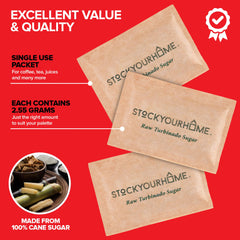 Stock Your Home turbinado sugar granules texture showing natural sweetness