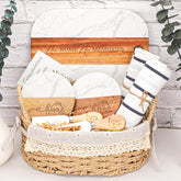 StoFurry front view of assembled gift basket, ready-to-give and stylish