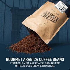 Stone Street bag valve and wide opening preserving aroma and easy scooping