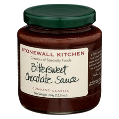 Stonewall Kitchen open jar revealing contents and easy-pour spoon benefit